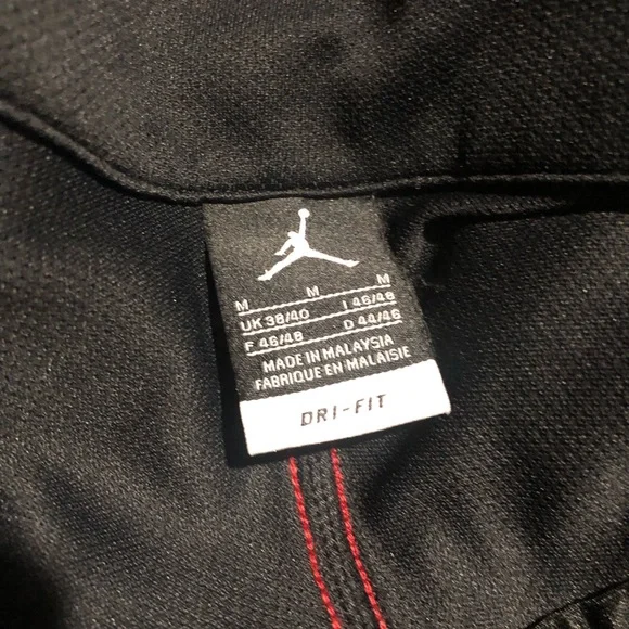 Jordan Mens Jumpman Warm Up Dri-Fit Track Jacket Size M Black Red Full Zip R14